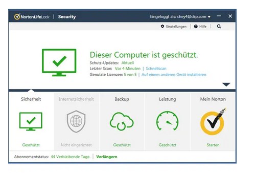 Norton 360 Deluxe 5 Geräte 1 Jahr ESD, kein ABO