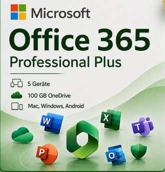 Microsoft Of­fice 365 5 Geräte, Windows, MAC, iOS, Android