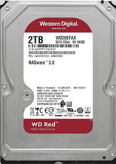 HDD WD Red WD20EFAX 2TB/8,9/600 Sata III 256MB (D)