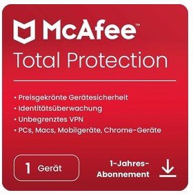 McAfee Total Protection 2025 1 Gerät 1 Jahr Download