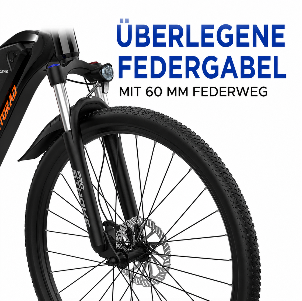 EMotorad EMX+ E-Mountainbike 27,5″ – 470 Wh Akku | Vollfederung | 250 W Heckmotor